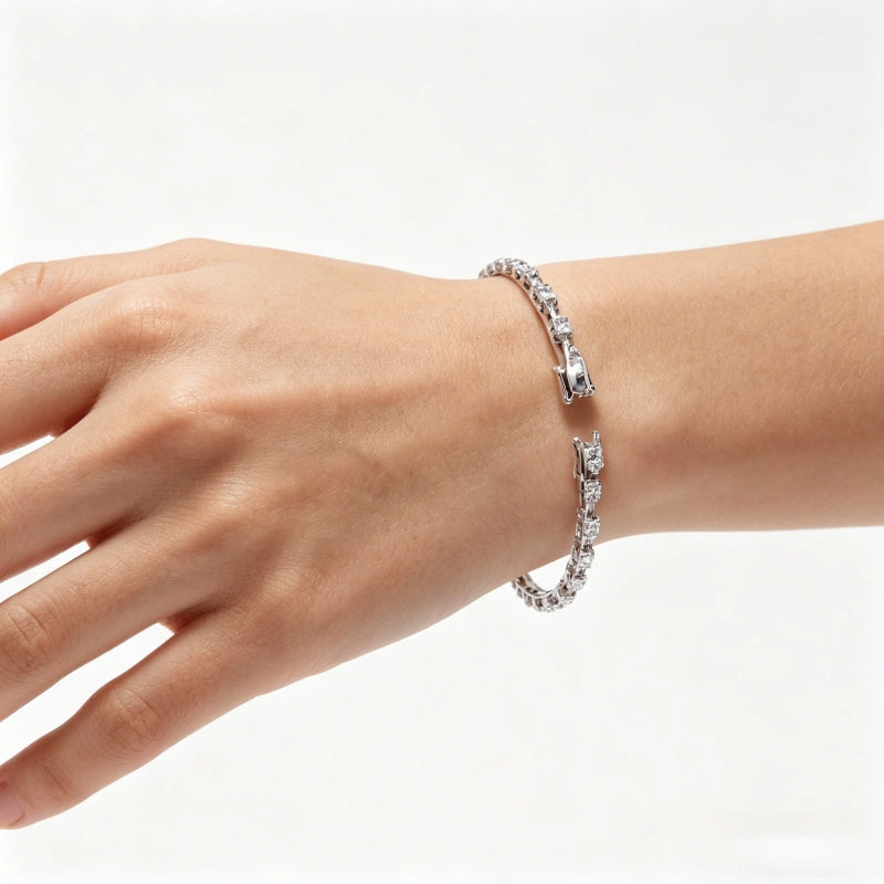 Exquisite 18K Real Gold Lab-Grown Diamond Bracelets and Bangles — Luxury Jewelry Accessories for Women