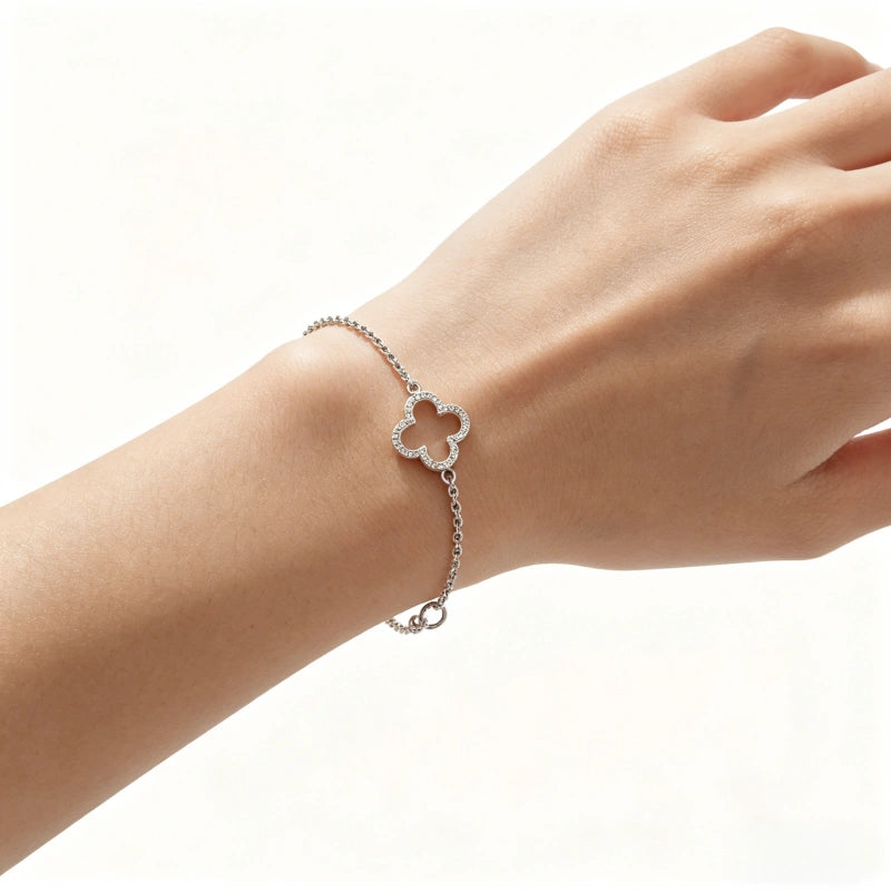 18K Real Gold Cute Link Lab-Grown Diamond Bracelet — A Gift for Her | Cute Link Bracelet | Suitable for Children and Women