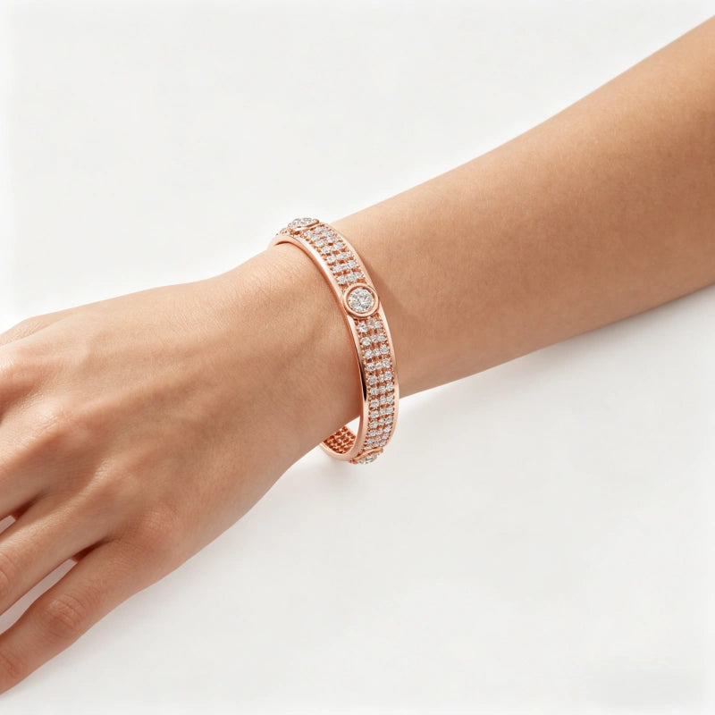 Lab-Grown Diamond Bracelet (5.42 CTW) — Designer Style, 18K Yellow Gold — Fine Jewelry for Her (Wholesale)