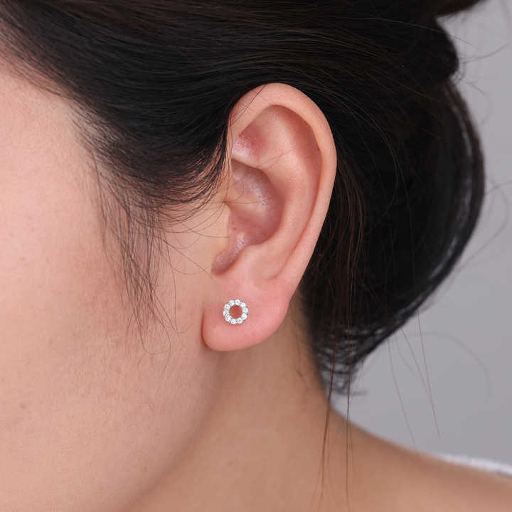 18k pure gold high-quality natural diamond magnificent Earrings