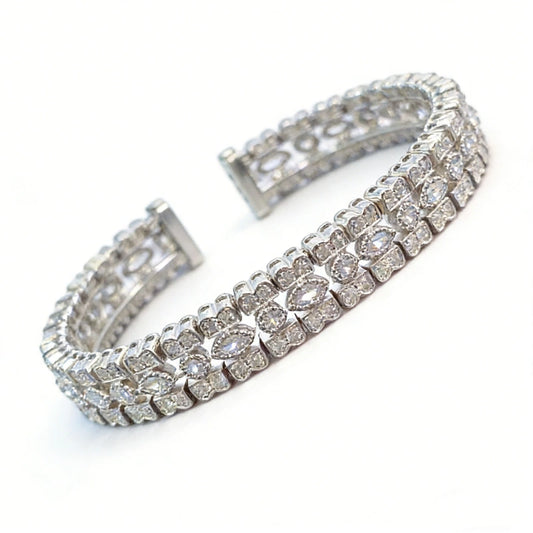 Custom-Length Lab-Grown Diamond Tennis Bracelet — 18K Fashion Jewelry, Ideal for Gifts, Parties, or Weddings