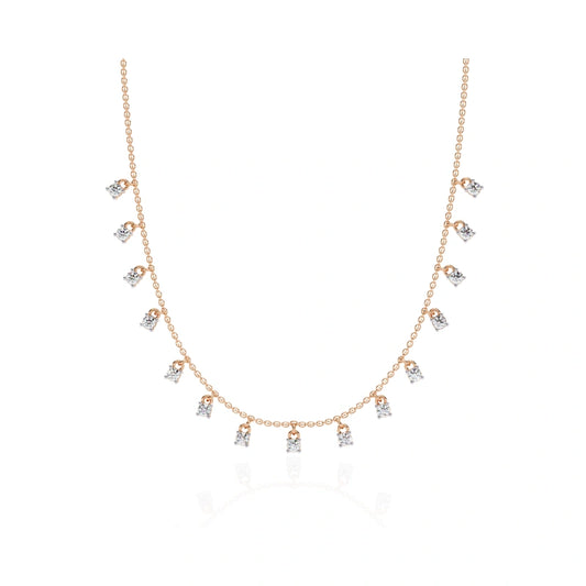 Custom 18K Gold 0.92-Carat Brilliant-Cut Lab-Grown Diamond Pendant Necklace — Luxurious Ethnic Style