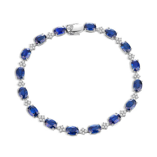 18k gold product - high-quality natural diamond and sapphire Bracelet