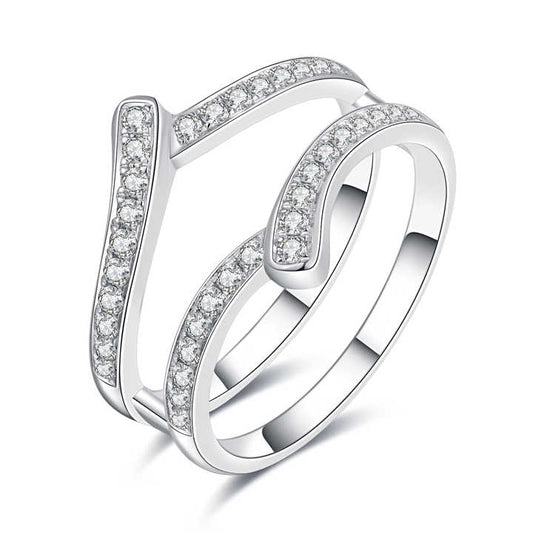 18K White Gold Fashion Jewelry Natural DiamondCustom Ring