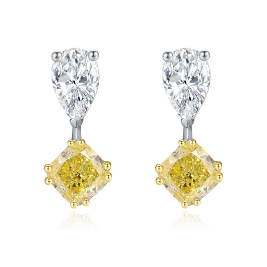 Custom Fashion Stud Earrings with Lab-Grown Diamonds — 18K Yellow Gold Wholesale Women's Jewelry