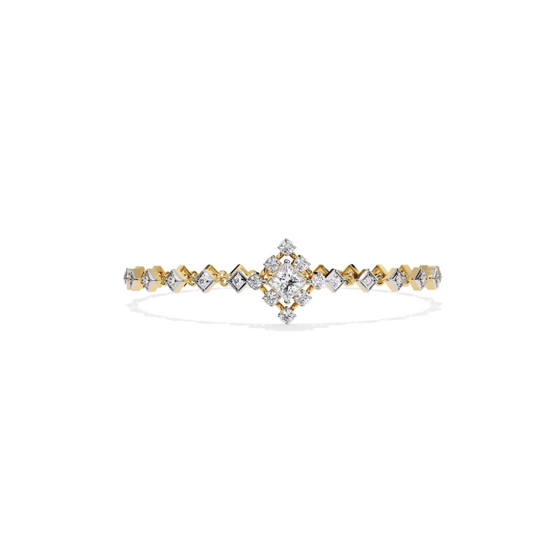 Exquisite 18K Real Gold Lab-Grown Diamond Bracelets and Bangles — Luxury Jewelry Accessories