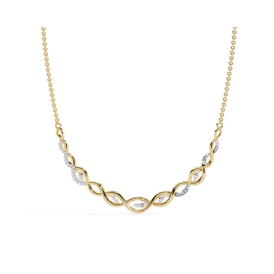 Lab Grown Diamond Necklace for Ladies 18K Gold-Beautiful and Unique Accessory