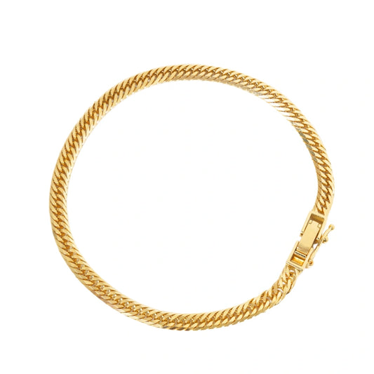 18K Gold Bracelet (Au750) — Genuine Gold Cuban-Style Jewelry