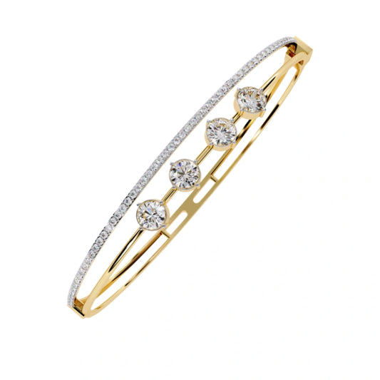 18K Gold Lab-Grown Diamond Bracelet—Exquisite Diamond Jewelry, Bracelets, and Bangles