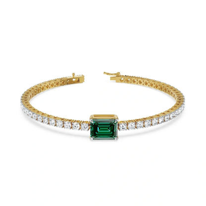 18K Real Gold Lab-Grown Diamond Bracelet — Simple & Exquisite Jewelry Gift for Women (Anniversary, Birthday, Bridal Gift)