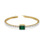18K Real Gold Lab-Grown Diamond Bracelet — Simple & Exquisite Jewelry Gift for Women (Anniversary, Birthday, Bridal Gift)