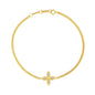 Fast Shipping: Western-Style Fashion Jewelry — 18K Gold Lucky Four-Leaf & Three-Leaf Clover Charm Bracelet (Women's Accessory)