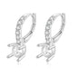 18 karat gold natural diamond embedded gem earrings