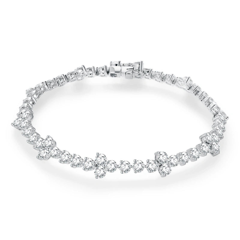 18K Gold Lab-Grown Diamond Tennis Chain — Women's Valentine's Day Gift / Lab-Grown Diamond Tennis Chain Bracelet