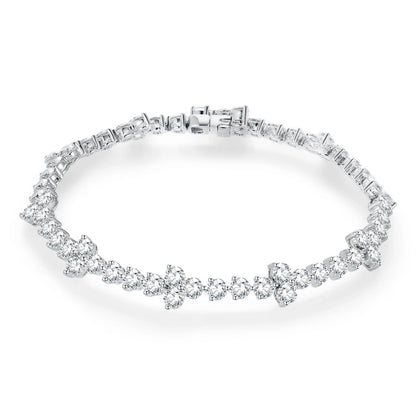 18K Gold Lab-Grown Diamond Tennis Chain — Women's Valentine's Day Gift / Lab-Grown Diamond Tennis Chain Bracelet