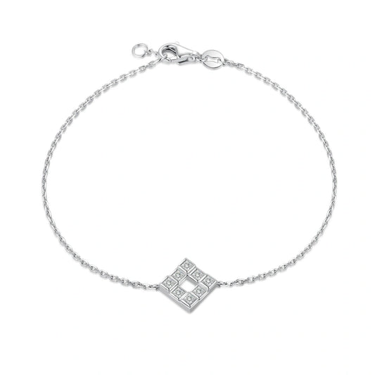 Exquisite, High-Quality New Arrival: 18K Real Gold & Lab-Grown Diamond Bracelet — A Stylish Charm Bracelet, Perfect as a Birthday Gift for Your Girlfriend.