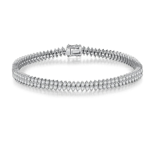 Handcrafted 18K Real Gold & Certified Lab-Grown Diamond Tennis Bracelet — Stylish, Luxurious, and Fast Delivery — The Perfect Gift for Your Girlfriend