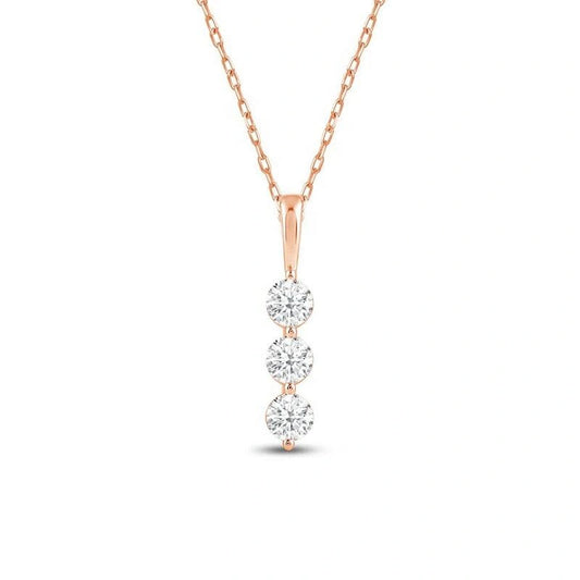 Factory Direct: Customization Available for Any Jewelry Style—Natural Diamond-Set Pendant on an 18K Gold Necklace for Women (Ideal as a Travel Souvenir)