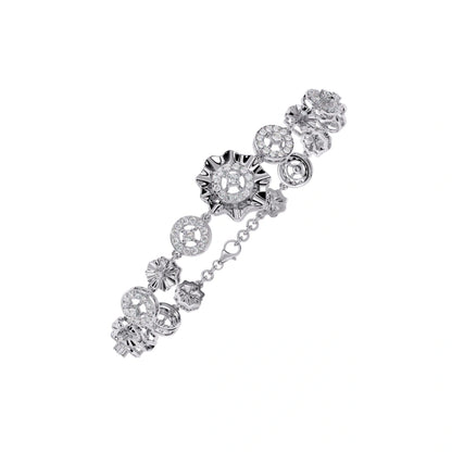 Exquisite 18K Real Gold 1.29-Carat Round Lab-Grown Diamond Women's Wedding Bracelet & Bangle — Luxury Jewelry