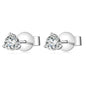 18k gold top quality three claws IGI certified natural diamond stud earrings