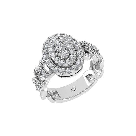 Elegantly Custom-Crafted Lab-Grown Diamond Ring: High Jewelry with a Spiked Design