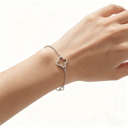 18K Real Gold Cute Link Lab-Grown Diamond Bracelet — A Gift for Her | Cute Link Bracelet | Suitable for Children and Women