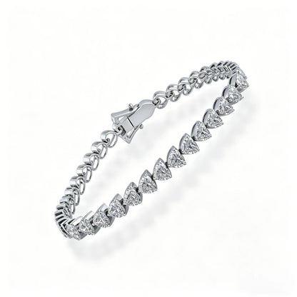 Romantic Heart-Shaped Lab-Grown Diamond Tennis Bracelet — Customizable & Wholesale — The Ultimate Valentine's Day Gift for Her — 3.53 Carats