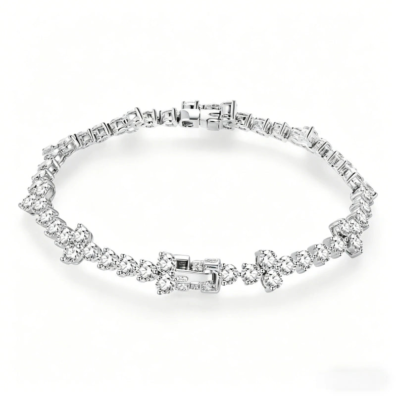 18K Gold Lab-Grown Diamond Tennis Chain — Women's Valentine's Day Gift / Lab-Grown Diamond Tennis Chain Bracelet