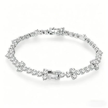 18K Gold Lab-Grown Diamond Tennis Chain — Women's Valentine's Day Gift / Lab-Grown Diamond Tennis Chain Bracelet