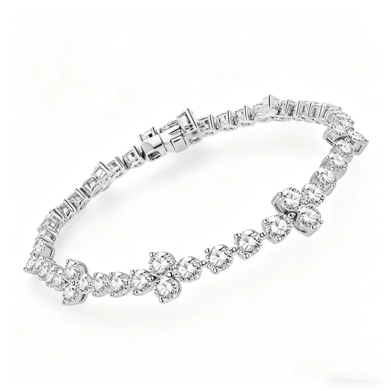 18K Gold Lab-Grown Diamond Tennis Chain — Women's Valentine's Day Gift / Lab-Grown Diamond Tennis Chain Bracelet