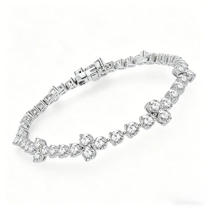 18K Gold Lab-Grown Diamond Tennis Chain — Women's Valentine's Day Gift / Lab-Grown Diamond Tennis Chain Bracelet