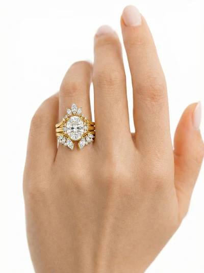 The Phoenix Stack | Marquise Wing & Oval Solitaire