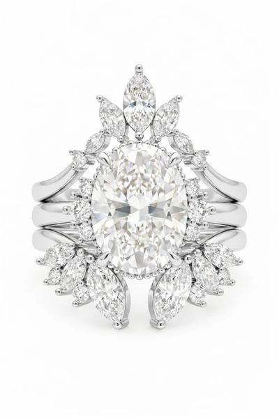 The Phoenix Stack | Marquise Wing & Oval Solitaire