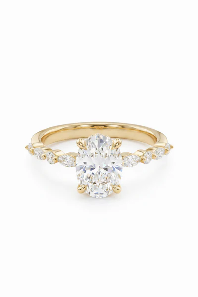 Marquise Vine & Oval Ring