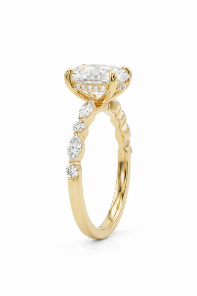 Marquise Vine & Oval Ring