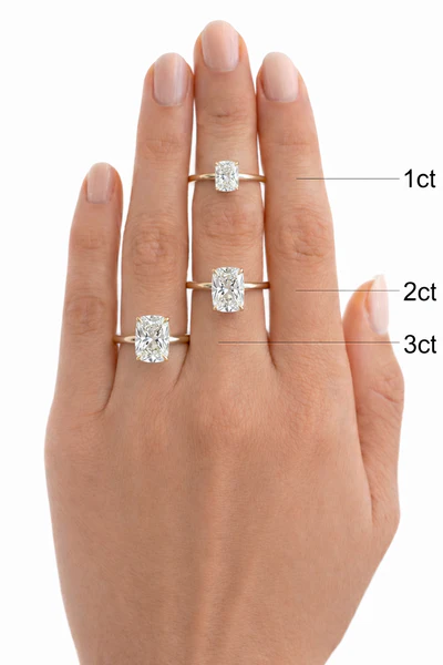 Elongated Cushion Solitaire Ring