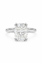 Elongated Cushion Solitaire Ring