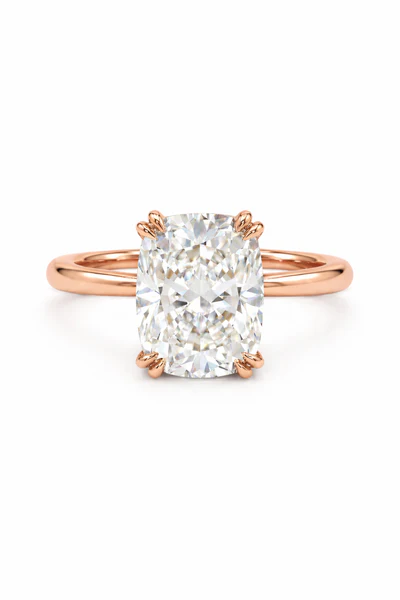 Elongated Cushion Solitaire Ring