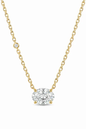 East-West Oval Solitaire Necklace