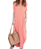 Women's Casual Loose Pocket Maxi Dress