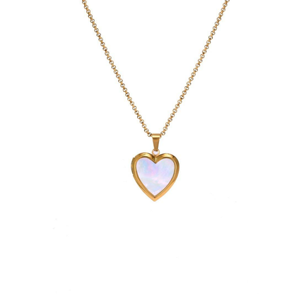 Gold-plated stainless steel pendant necklace for couples