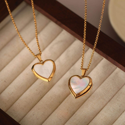 Gold-plated stainless steel pendant necklace for couples
