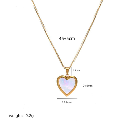 Gold-plated stainless steel pendant necklace for couples