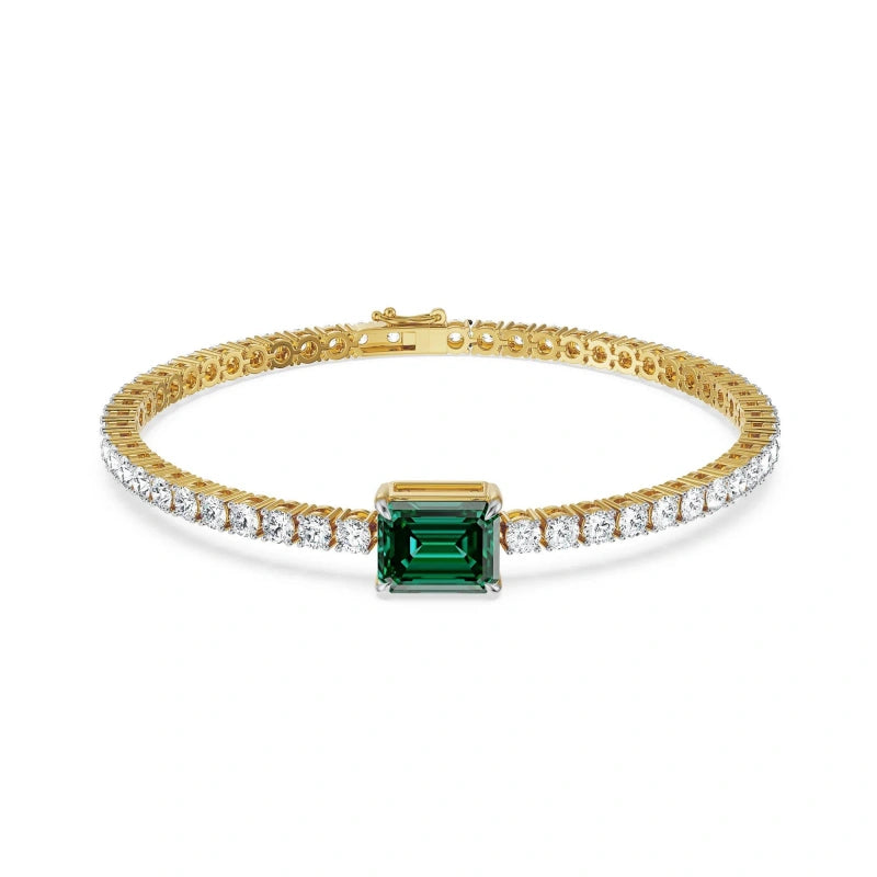 18K Real Gold Lab-Grown Diamond Bracelet — Simple & Exquisite Jewelry Gift for Women (Anniversary, Birthday, Bridal Gift)