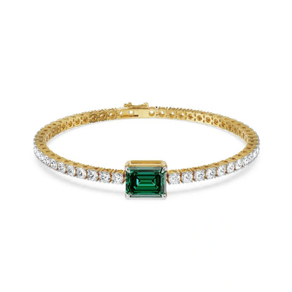 18K Real Gold Lab-Grown Diamond Bracelet — Simple & Exquisite Jewelry Gift for Women (Anniversary, Birthday, Bridal Gift)