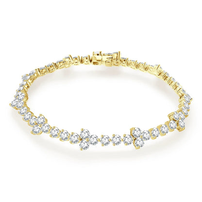 18K Gold Lab-Grown Diamond Tennis Chain — Women's Valentine's Day Gift / Lab-Grown Diamond Tennis Chain Bracelet