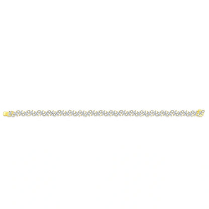 Luxurious & Glamorous Jewelry Gift: 18K Gold Bracelet Set with Lab-Grown Diamonds — A Best-Selling, Stylish Tennis Bracelet and Wedding Bracelet