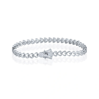Romantic Heart-Shaped Lab-Grown Diamond Tennis Bracelet — Customizable & Wholesale — The Ultimate Valentine's Day Gift for Her — 3.53 Carats
