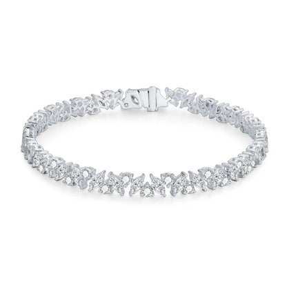Luxurious & Glamorous Jewelry Gift: 18K Gold Bracelet Set with Lab-Grown Diamonds — A Best-Selling, Stylish Tennis Bracelet and Wedding Bracelet