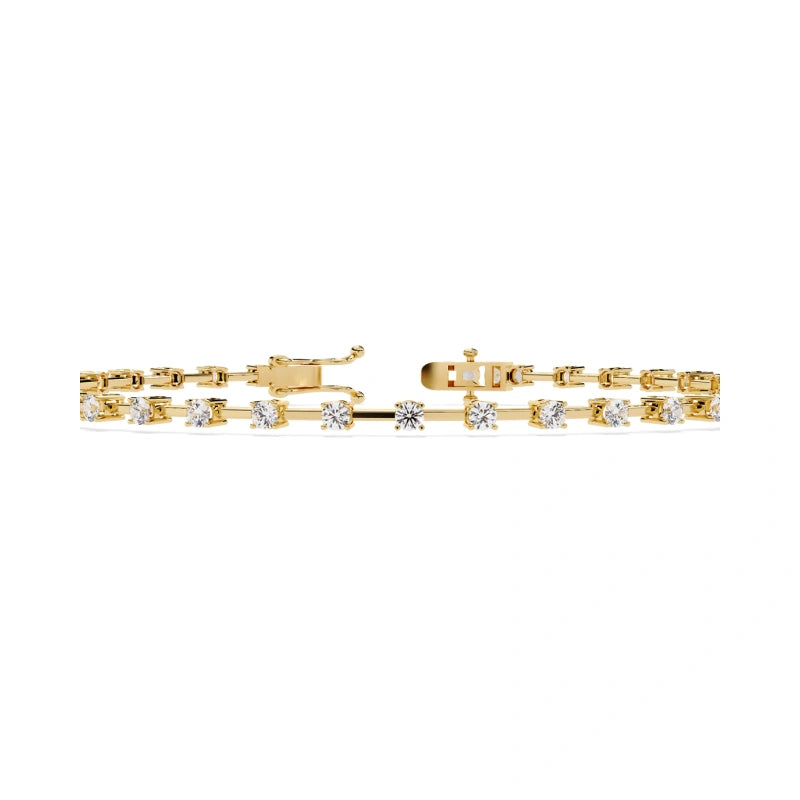 Exquisite 18K Real Gold Lab-Grown Diamond Bracelets and Bangles — Luxury Jewelry Accessories for Women